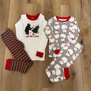 Hatley Kids Christmas Holiday Pajamas Set and Carters Pyjamas Size 7 and Size 6